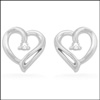 Fancy Love Heart Diamond Earring - JPDCM-237A - Click here to View more details about this Product